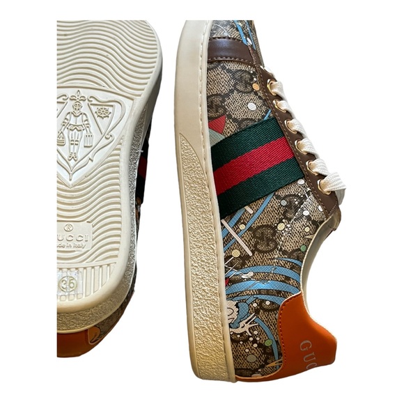 RARE Gucci Ace x Disney Huey Dewey Louie GG Logo Sneaker Shoes in Size 35 - Picture 4 of 16